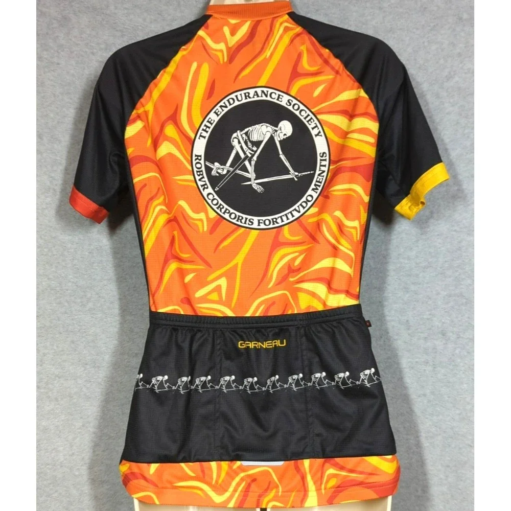 Louis Garneau Cycling Jersey Women M Full Zip The Endurance Society Skeletons - Picture 1 of 12